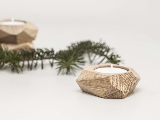 Świecznik Modern Wood / Tealight Candlestick  KOKKA