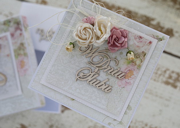zaproszenia i kartki na ślub Kartka ślubna handmade z pudełkiem