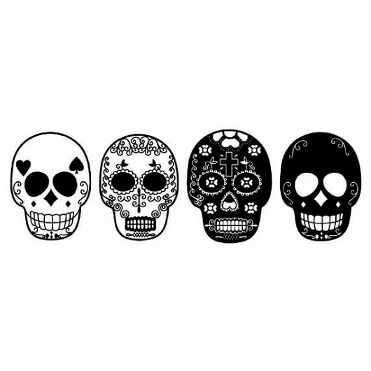 tatuaże zmywalne LOS MUERTOS CZACHY vol 2 dometwice