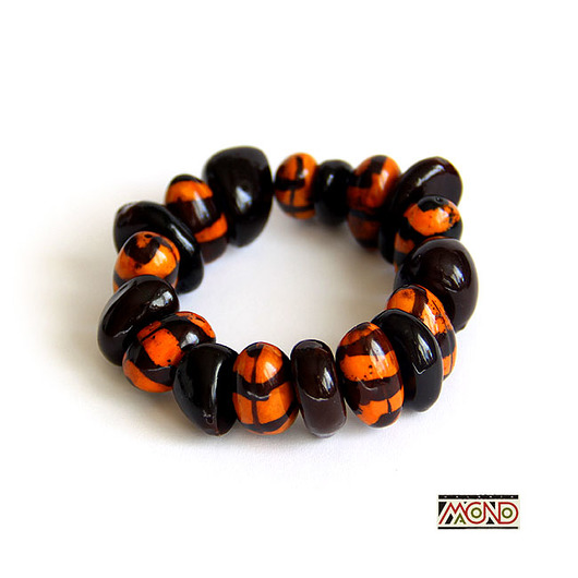 Pomarańczowa bransoletka z palmy tagua (B11) Galeria Macondo