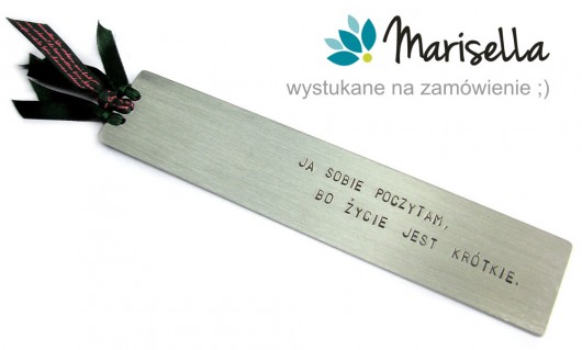 Zakładka wystukana na zamówienie :) Marisella
