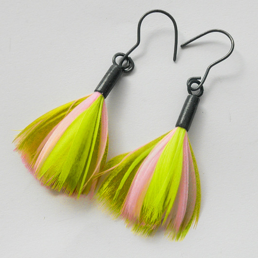 kolczyki z piórami PIÓRKO kolczyki