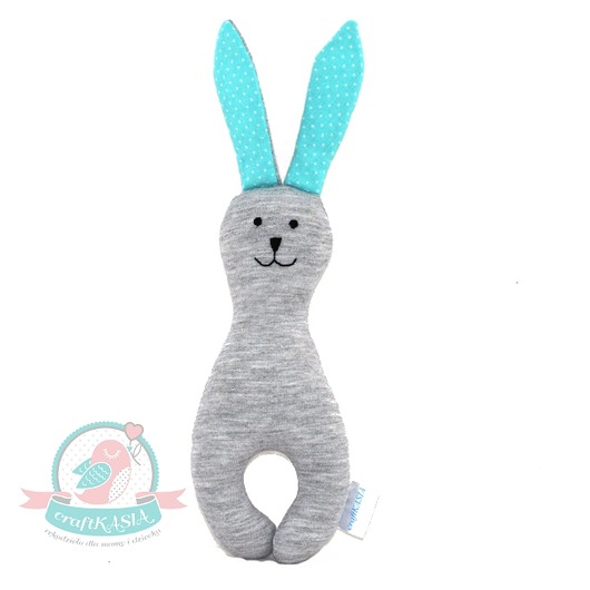 Królik z dresu-kropki na mięcie craftKASIA