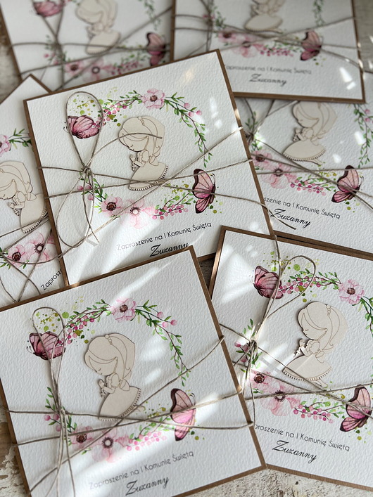 zaproszenia na komunię Najpiękniejsze zaproszenia na komunię - zaproszenia komunijne ręcznie robione