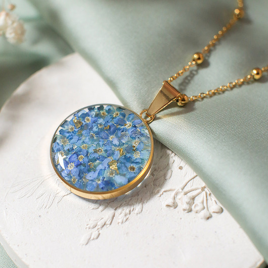 wisiory Wisiorek z niezapominajkami