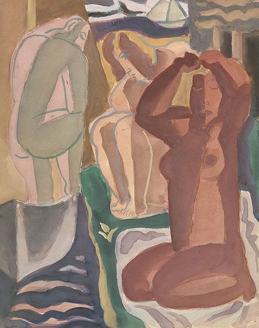obrazy Kąpiące się kobiety - Leo Gestel - dekoracja ścienna