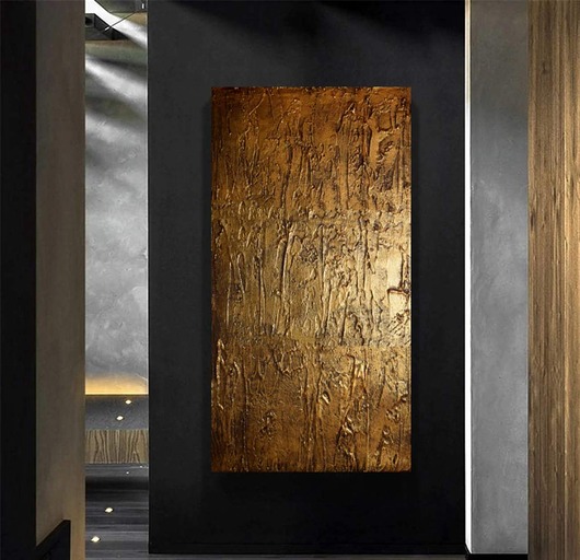 obrazy Efektowny duży obraz strukturalny abstrakcyjny płaskorzeźba 80x160cm