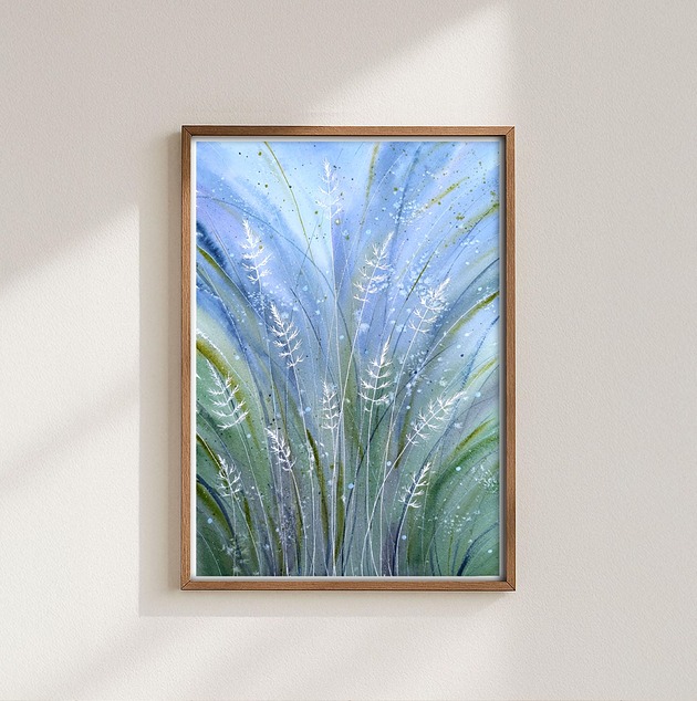 obrazy Oryginalna akwarela. Łąka A3