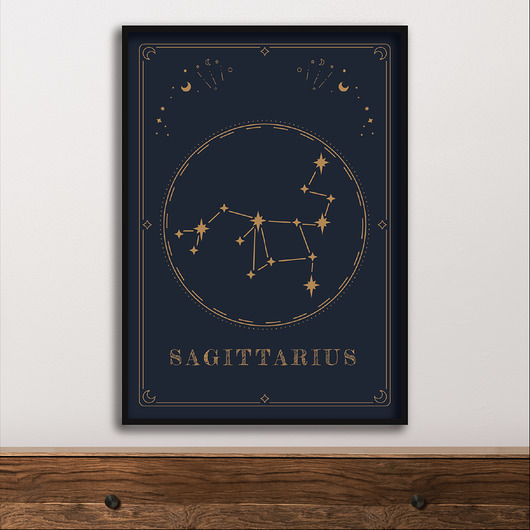 plakaty Plakat Strzelec/Sagittarius Znaki Zodiaku Gwiazdozbiór