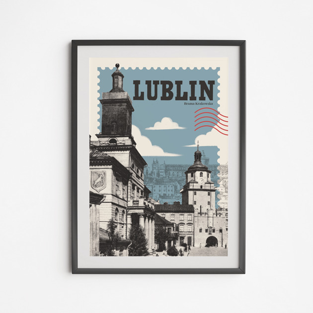 plakaty Plakat Lublin Brama Krakowska Kolaż