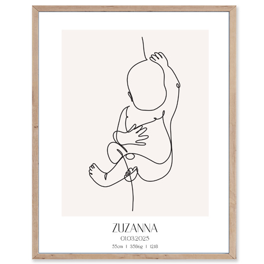 obrazy i plakaty do pokoju dziecięcego Metryczka, Plakat Line Art dla dziecka, Plakat z imieniem, chrzciny plakat