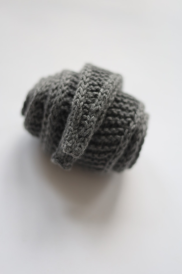 szale damskie Mini szalik z merynosa szary