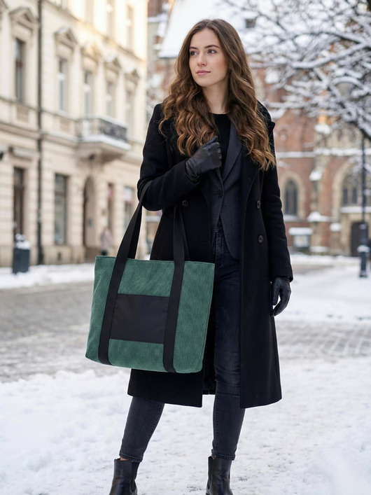 torby XXL Torba Elena XXL butelkowa zieleń polski produkt