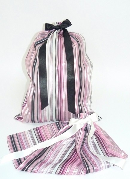 DE LUXE - pink stripey metka by traczka