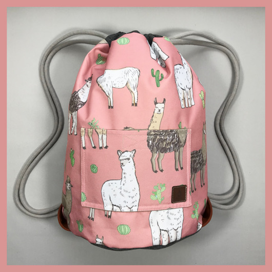 "LLAMAS & PINK" dwustronny plecak SACK IT! SACK IT