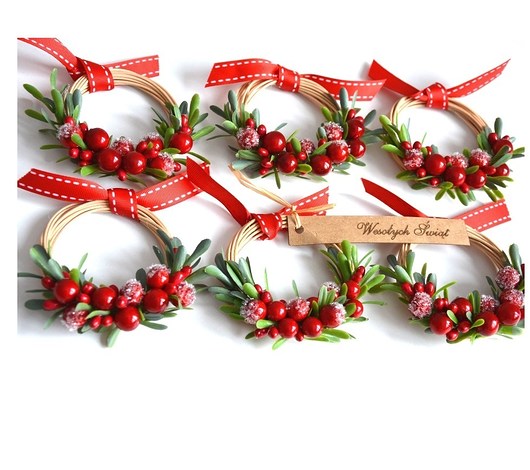 6 x mini wianek Wooden Love