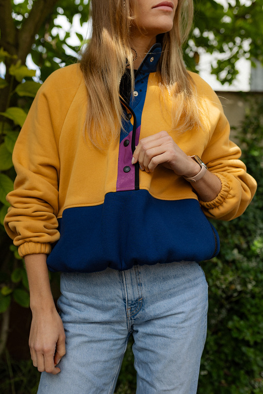 bluza bez kaptura damska Bluza damska oversize MENTOS musztarda