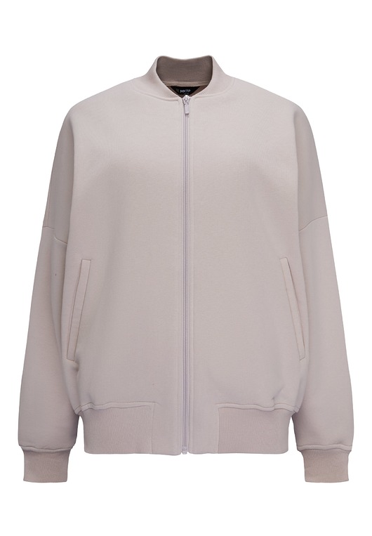 kurtki damskie Bomberka Sporty Chic Krem