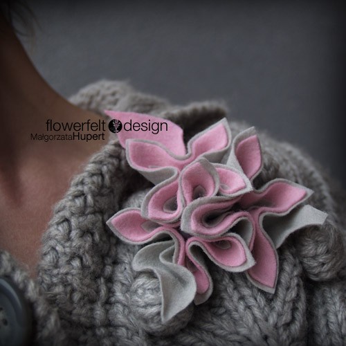 szaroróżowa   FlowerFelt Design
