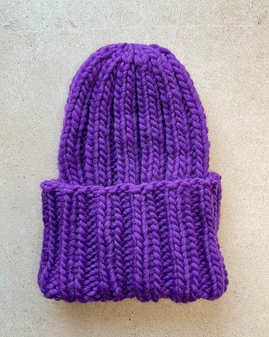 czapki damskie Czapka z wełny peruwiańskiej Buran neonowy fiolet