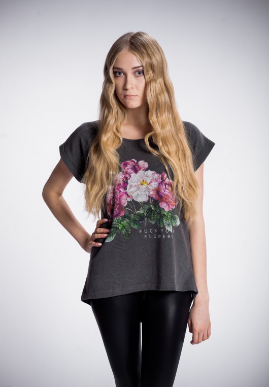 Szary, miękki tshirt - Fuck Your Flowers deleted_12136308