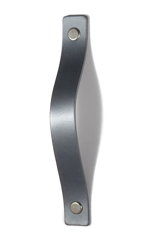 gałki do mebli Skórzany uchwyt meblowy COLORISO SILVER