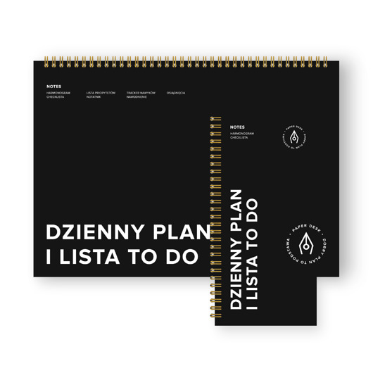 kalendarze i plannery Zestaw planerów dziennych, niedatowanych, ADHD-friendly
