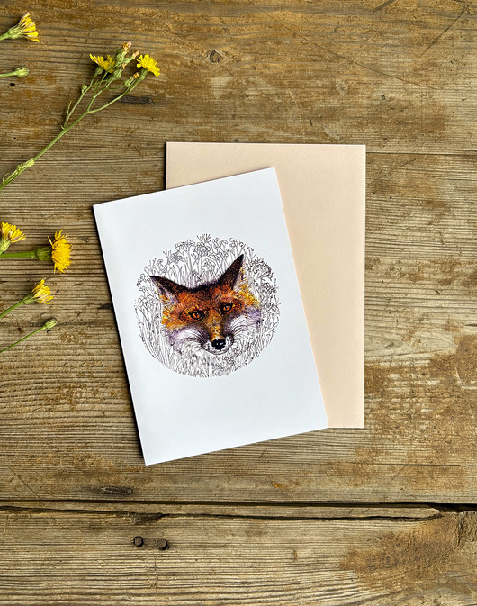 kartki okolicznościowe - wydruki Lisek- Lis- Kartka- Grafika- Ilustracja- Zwierzaki