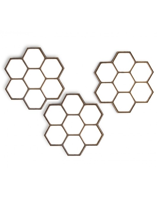Lustro 3 Szt. Honeycomb MIA home
