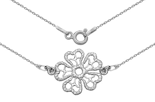 NASZYJNIK SREBRO 925 Z ROZETKĄ Coccola JEWELLERY
