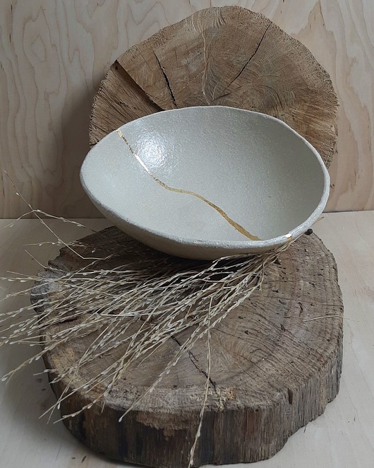 Ceramiczna misa -złoty DUET CERAMIKA