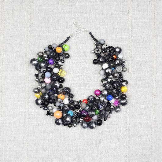 kolie 6944 Naszyjnik Statement "Czarne Graffiti"