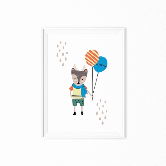 Plakat skandynawski Deer myscandi