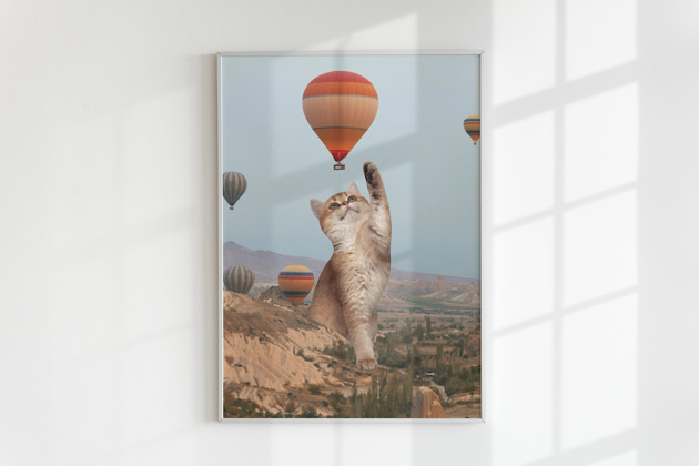 plakaty Plakat "KOTONG - pogromca balonów" (kolaż)