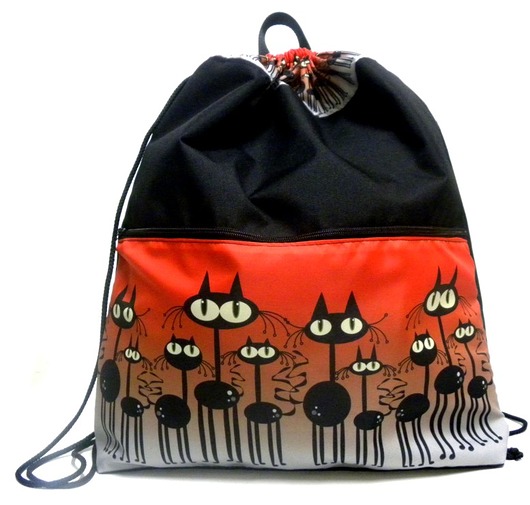 Plecako-worek z autorskim motywem Gaul Designs