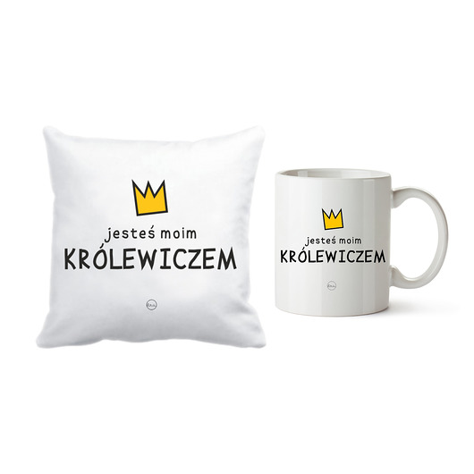 zestaw. kubek i poszewka. jesteś moim Królewicze Love Life and Forest