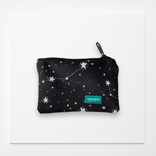 portfele damskie Portfelik mini - gwiazdozbiór czarny