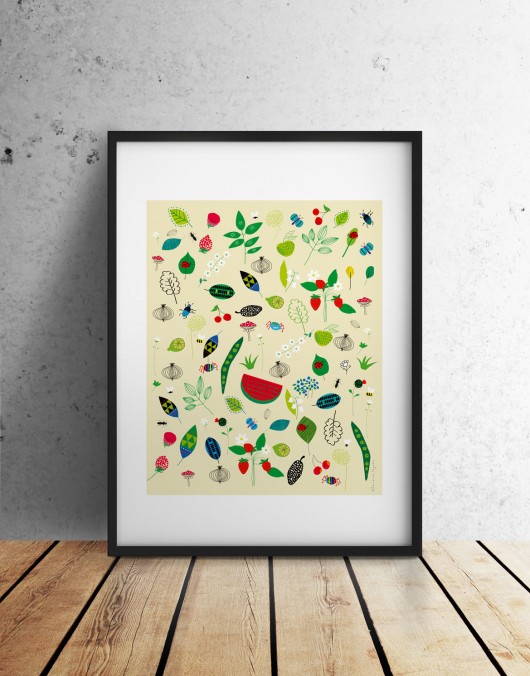 ZIELNIK Ilustrowany plakat, ilustracja 48x68 71 Prints