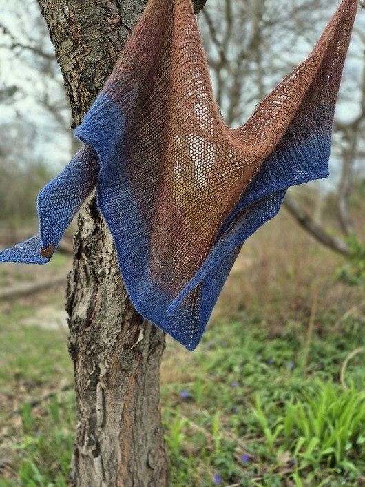 szale damskie Rudości w chmurach / puchata