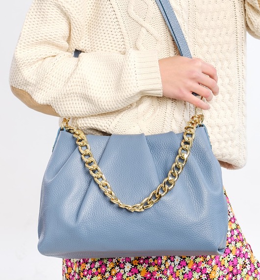 torby na ramię Torba Skórzana na Ramię -  marszczon (6846)