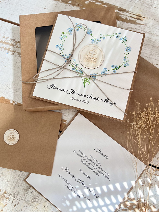 kartki na komunię Wyjątkowa kartka na komunię dla dziewczynki, chłopca