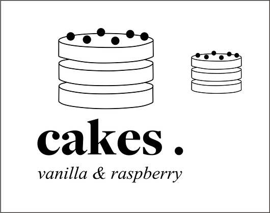 dwa stemple Cakes. DrukLove