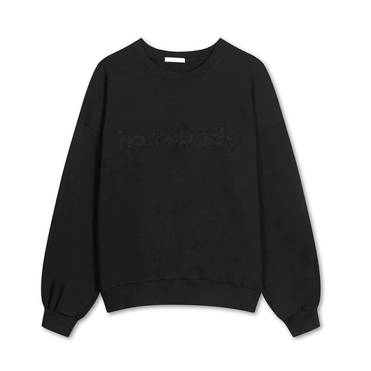 bluza bez kaptura damska Bluza homebody czarna