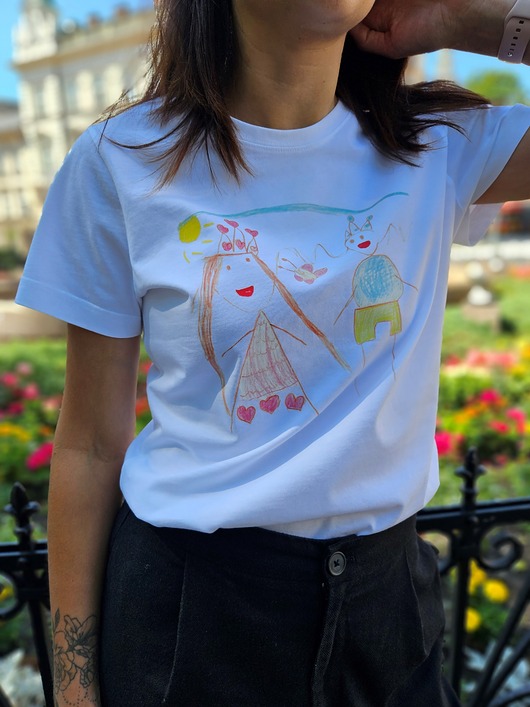t-shirt damskie Koszulka z rysunkiem Twojego dziecka
