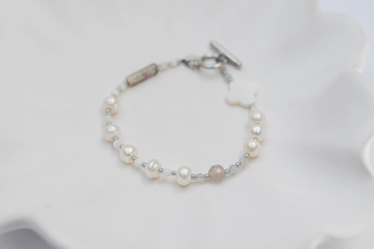 bransoletki z kamieni naturalnych Bransoletka z Pereł Jaspisu Labradorytu i Agatu