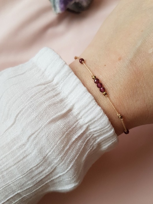 bransoletki z kamieni naturalnych Bransoletka z Granatem - styczeń