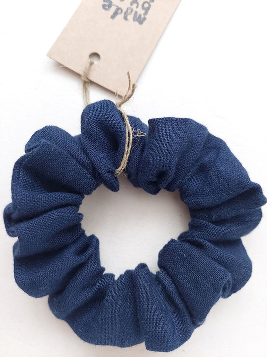 gumki do włosów Gumka do włosów 100% len atrament