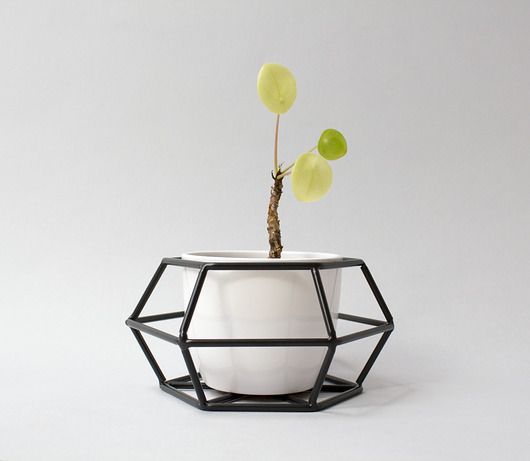 Osłonka doniczki 9cm czarna hexal design