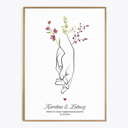 grafiki i ilustracje Ręce zakochanych - Kwiaty