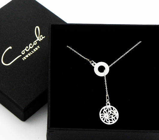 NASZYJNIK SREBRO 925 Z KARMĄ I ROZETKĄ Coccola JEWELLERY